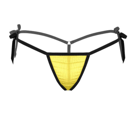 Men's Sexy Low Waist Mesh Transparent Thong