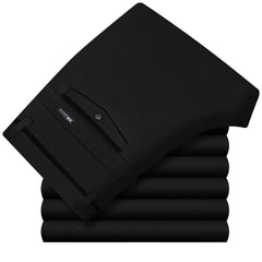 Men's Business Casual High-waist Stretch Straight-leg Versatile Trousers
