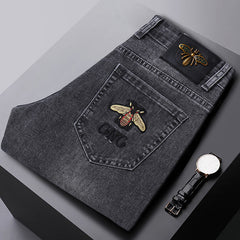 Stretch Fashion Embroidered Jeans
