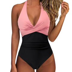 Multicolor backless sexy swimsuit