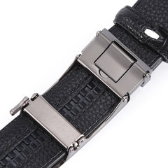 Men's New Automatic Buckle Crocodile Pattern Leather Business Casual Belt