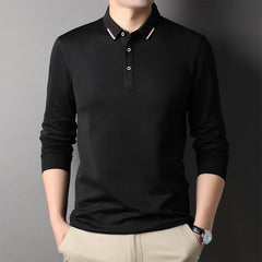Men's High Quality Solid Color Loose Casual POLO Shirt