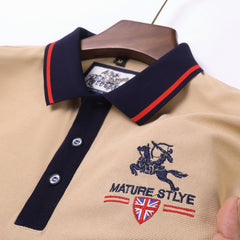 Men's Embroidery Casual Loose All-match POLO Shirt