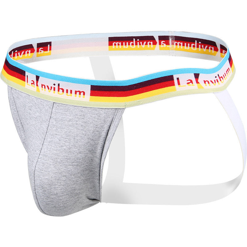 Men's Plus Size Rainbow Belt Sexy Thong