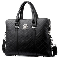 Men's Business Commuter Embossed Briefcase