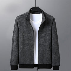 2023 New Winter Men's Velvet Thickened Stand Collar Warm Jacket