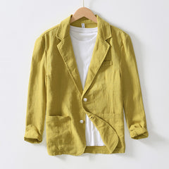Business Casual Cotton Linen Suit Jacket