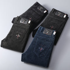 Luxe Print Corduroy Track Pants