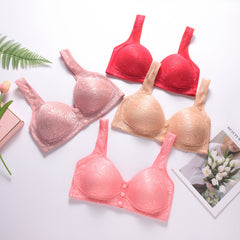 No rims front button sexy lace bra