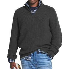 Men's Casual Bottoming Zipper Turtleneck Sweater