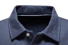 Men's Casual Solid Color Lapel Versatile Polo Shirt