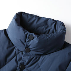Men's Thickened Casual White Duck Down Stand Collar Warm Down Jacket