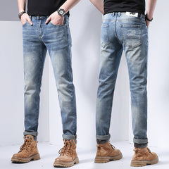 Men's High-end Casual Straight Stretch Cotton Jeans