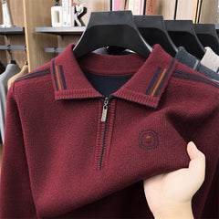 Thickened Casual Half-Zip Sweater