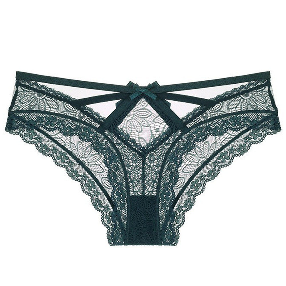 Sexy bow romantic lace panties