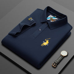 Fashionable Short Sleeve Embroidered Loose POLOS