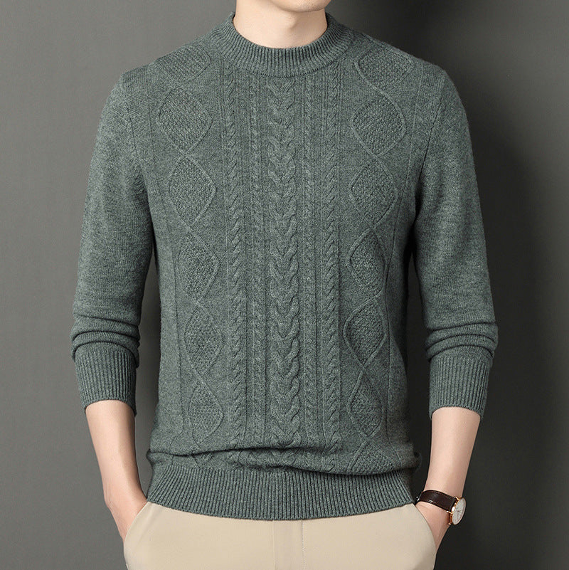 New casual round neck warm thick sweater