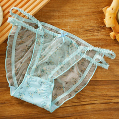 Sexy Floral Mesh Lace Transparent Panties