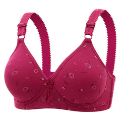 Thin wire-free push-up breathable bra