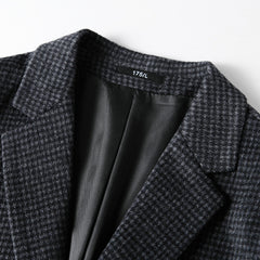 Men's Casual High Quality Wool Houndstooth Blazer