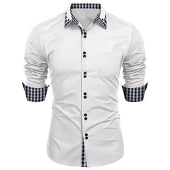 New Fashion Plaid Colorblock Casual Shirt
