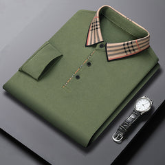 2024 Spring New Lapel Long-sleeved Polo Shirt
