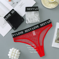 Transparent Mesh Lace Comfortable Thong