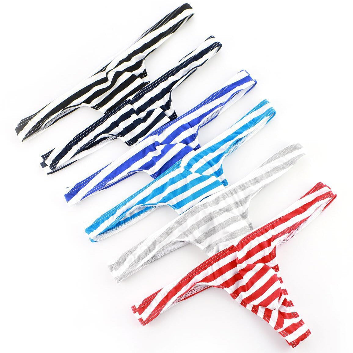 Men's Sexy Low Rise Striped Thong