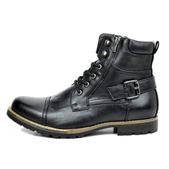 Men's Metal Double Zipper Martin Boots