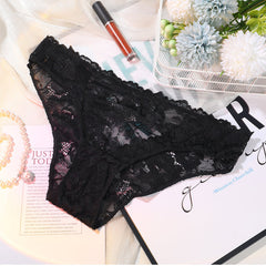 Rhinestone Chain Breathable Sexy Transparent Lace Panties