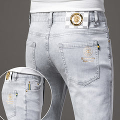 Men's Slim Breathable Ice Silk Jeans