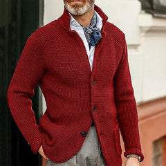 Fashionable casual long-sleeved solid color knitted sweater
