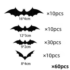Halloween 3D Bat Spider Sticker