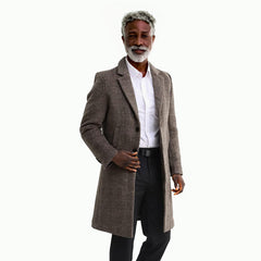 2023 New Men's Thickened Lapel Business Casual Woolen Coat