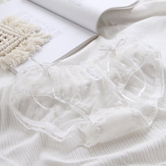 Breathable mesh lace panties