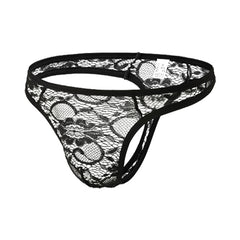 Men's Sexy Lace Transparent Thong