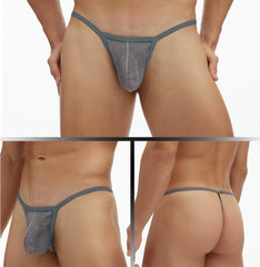 Men's See-through Mesh Pouch Low-rise Thong