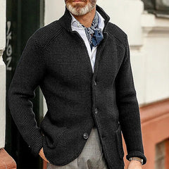 Fashionable casual long-sleeved solid color knitted sweater
