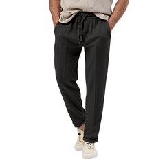 Men's Large Solid Color Loose Straight Casual Pants