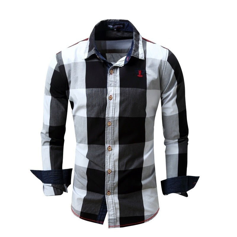 Men's Casual Plaid Shirt
