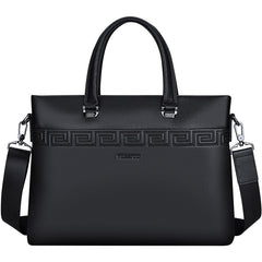 Commuting Cowhide Business Shoulder Crossbody Men's Briefcase