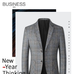 Thin men's casual no-iron suit