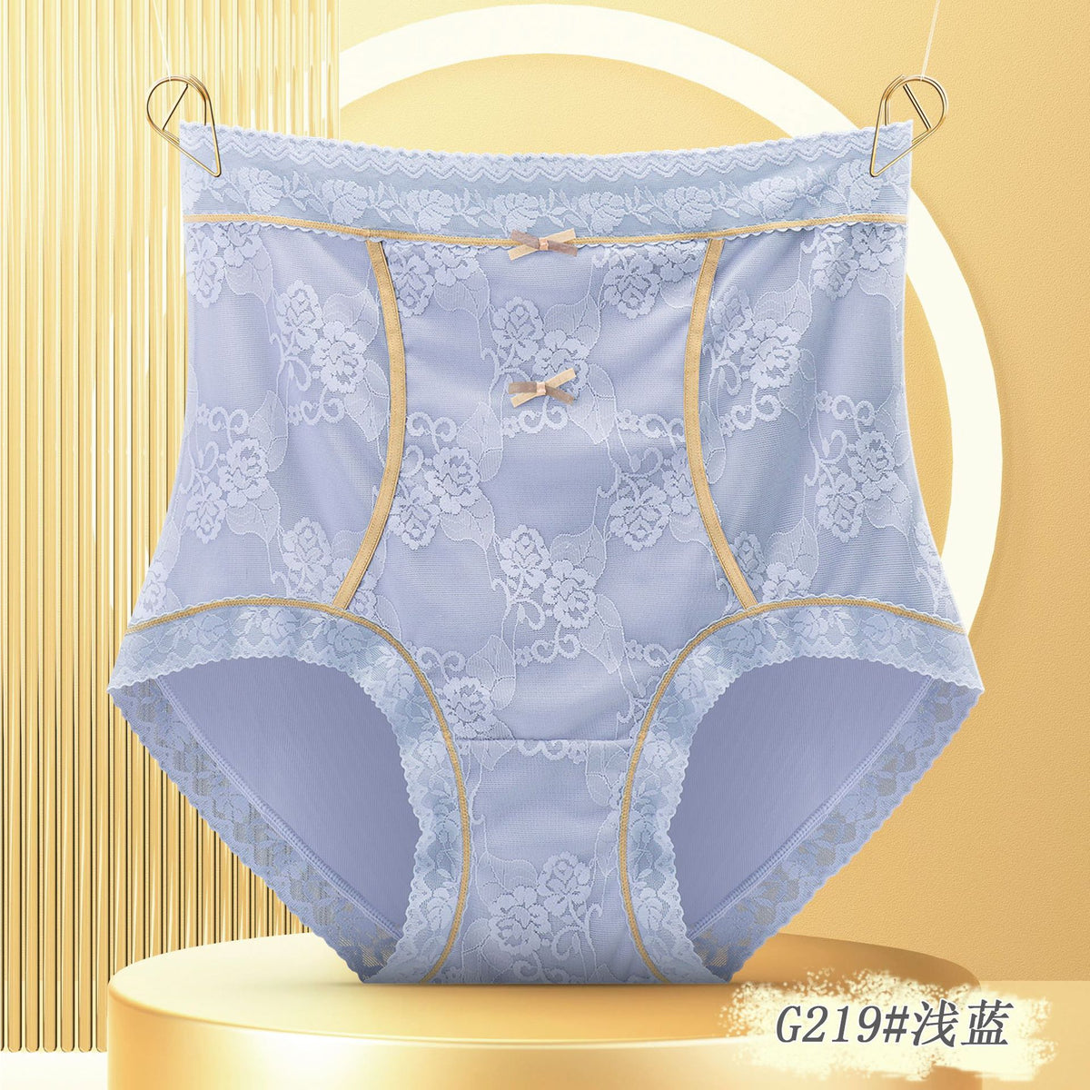 High waist lace plus size women's panties