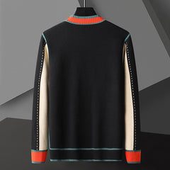 New long sleeve jacquard knitted sweater