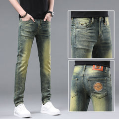 New Stretch Cotton Printed Jeans