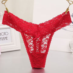 Sexy Low Rise Lace Transparent Thong