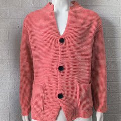 Men's slim fit stand collar knitted cardigan