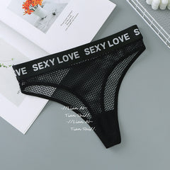 Transparent Mesh Lace Comfortable Thong