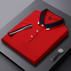 Men's Lapel Cotton Polo Shirt