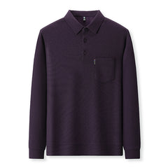 2023 New Men's Casual Business Lapel Bottoming POLO Shirt
